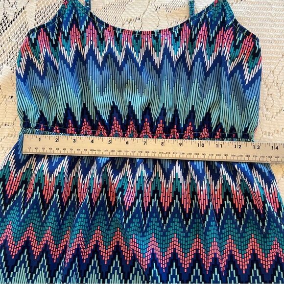Roxy Sundress Blue and Pink Chevron Like New Womens Size Medium - Picture 8 of 9